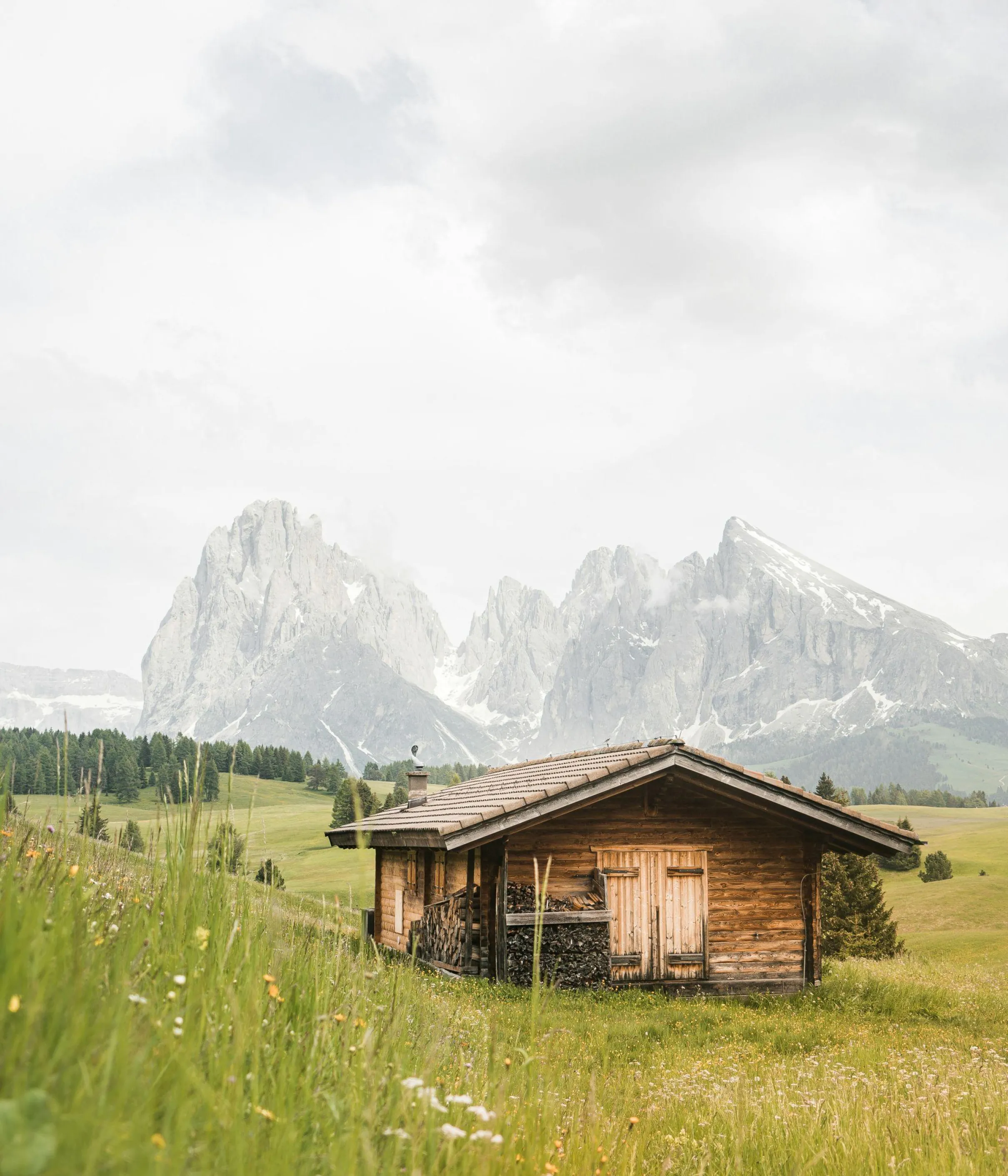 Hut at Alpe di Siusi in South Tyrol