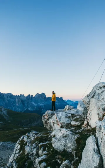 View from the top of the Sciliar in summer